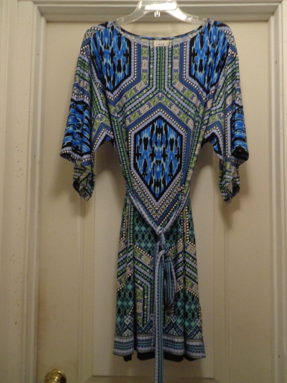 BOHEMIAN DREAMER ANCIENT PATTERNS TUNIC JERSEY DRESS BY eci M
